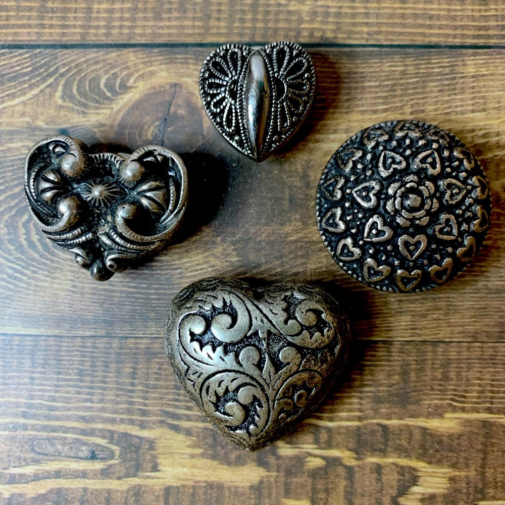 Vintage Silver Tone Southwest Button Covers